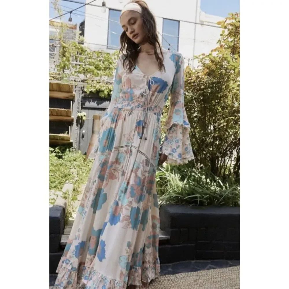 Free People Penny Printed Maxi Bodysuit